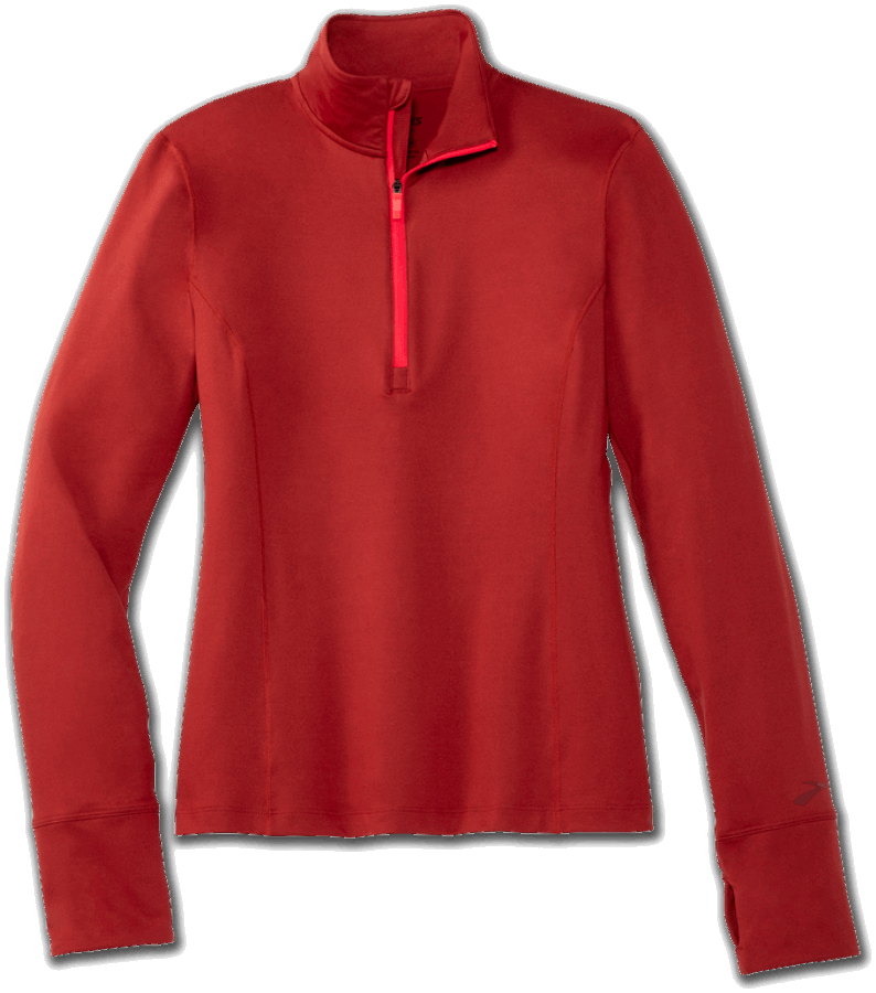 Brooks Dash 1/2 Zip Rosewood-Hot Pink