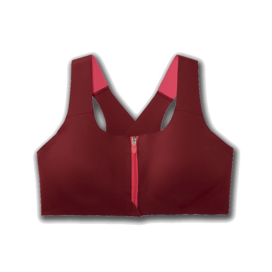 Brooks Dare Zip Run Bra Beet