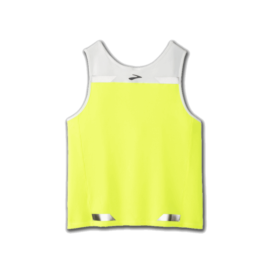 Brooks Run Visible Back-to-Front Tank White-Nightlife