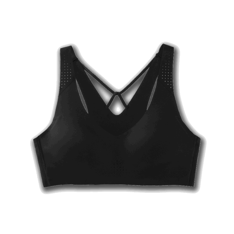 Brooks Dare V Neck Run Bra Black