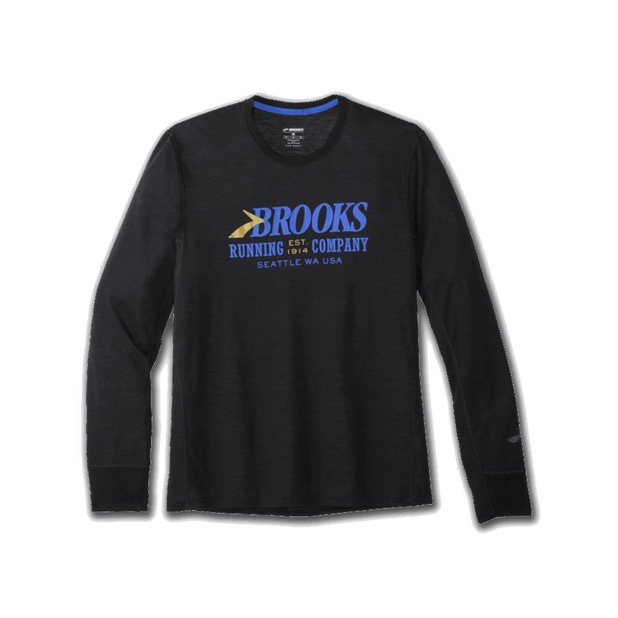 Brooks Distance Graphic Long Sleeve Black-Heritage