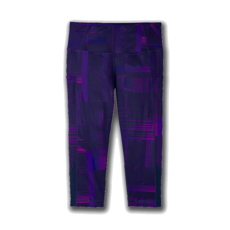 Brooks Method 1/2 Crop Tight Matrix Navy Print