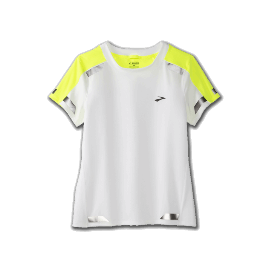 Brooks Run Visible Short Sleeve White-Nightlife