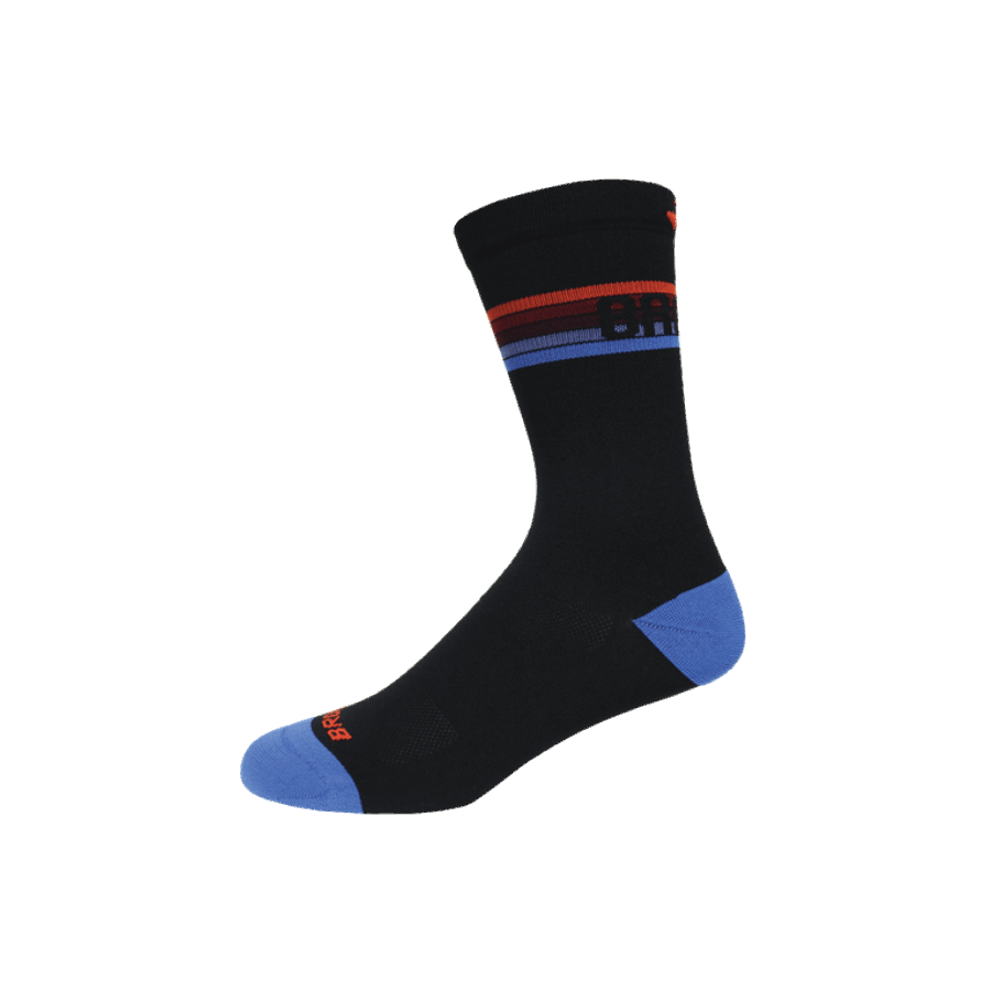 Brooks Tempo Knit-In Crew Black-Brooks Stripe