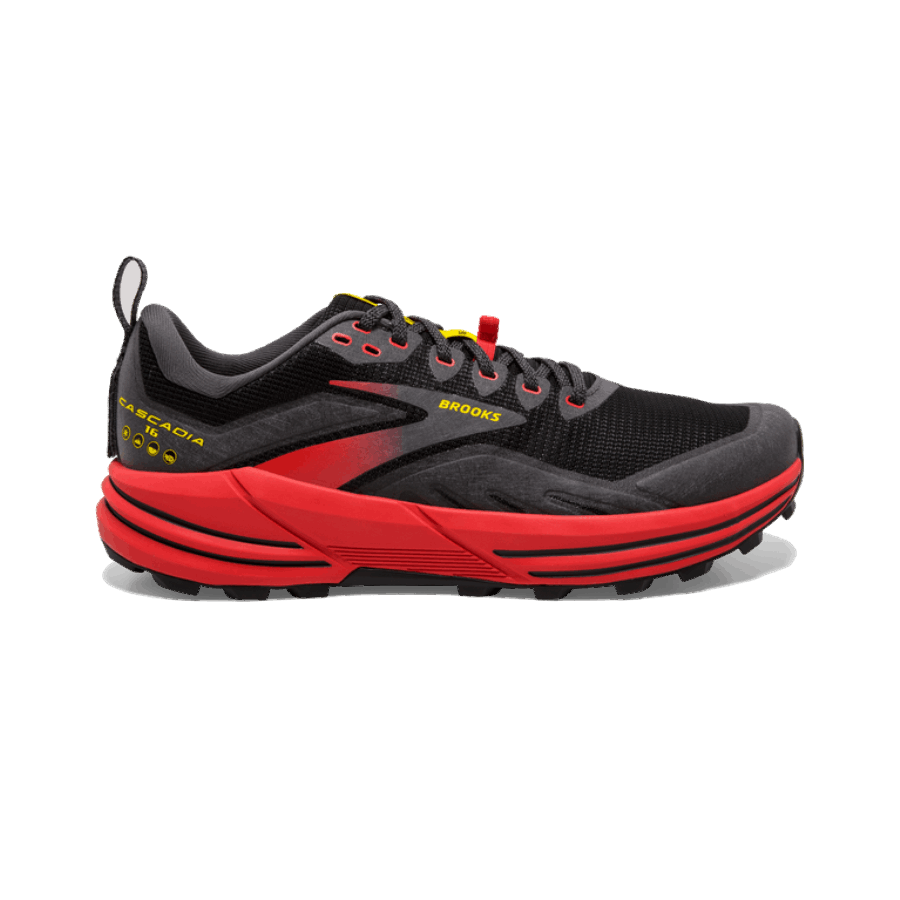 Brooks Cascadia 16 Black-Fiery Red-Blazing Yellow
