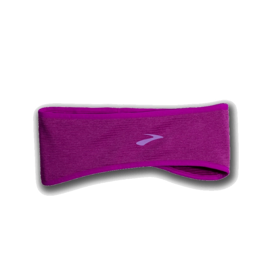 Brooks Notch Thermal Headband Heather Magenta