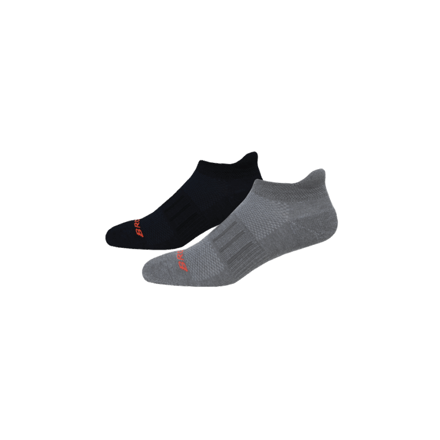 Brooks Ghost Midweight 2-Pack Grey-Flame Black-Flame