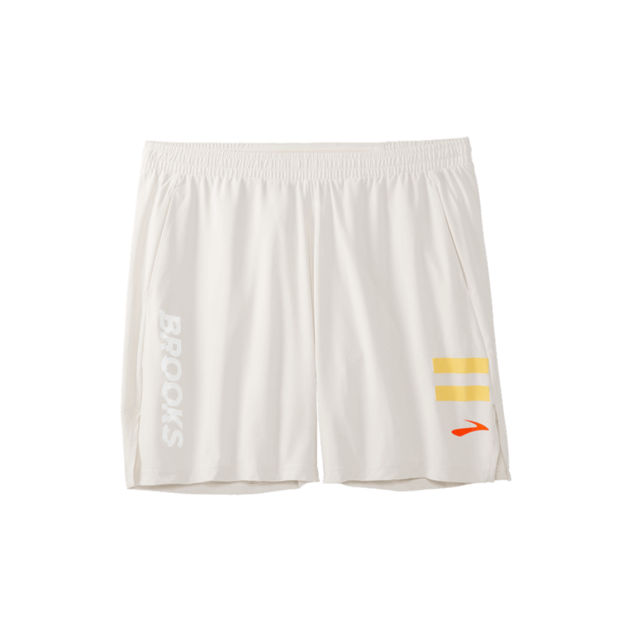 Brooks Run Within 7'' Linerless Short Sand-Sprinter Stripe
