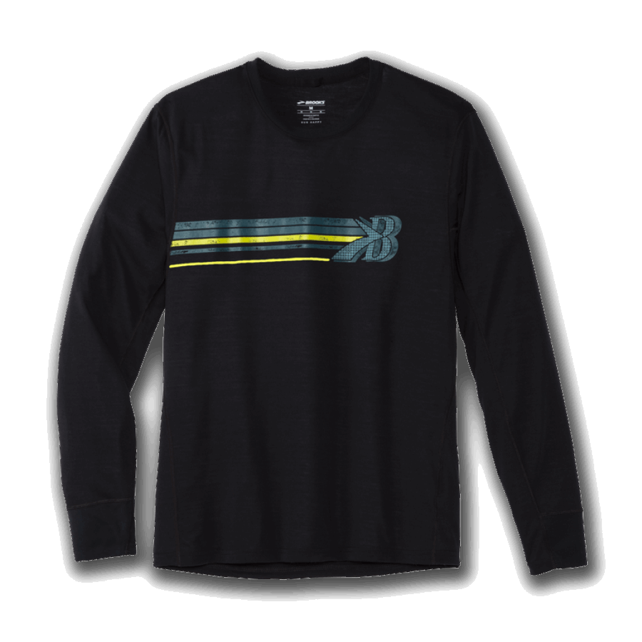 Brooks Distance Graphic Long Sleeve Flying B Stripe