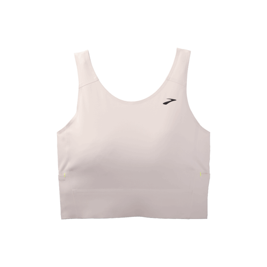Brooks Run Within Crop Tank Desert Rose