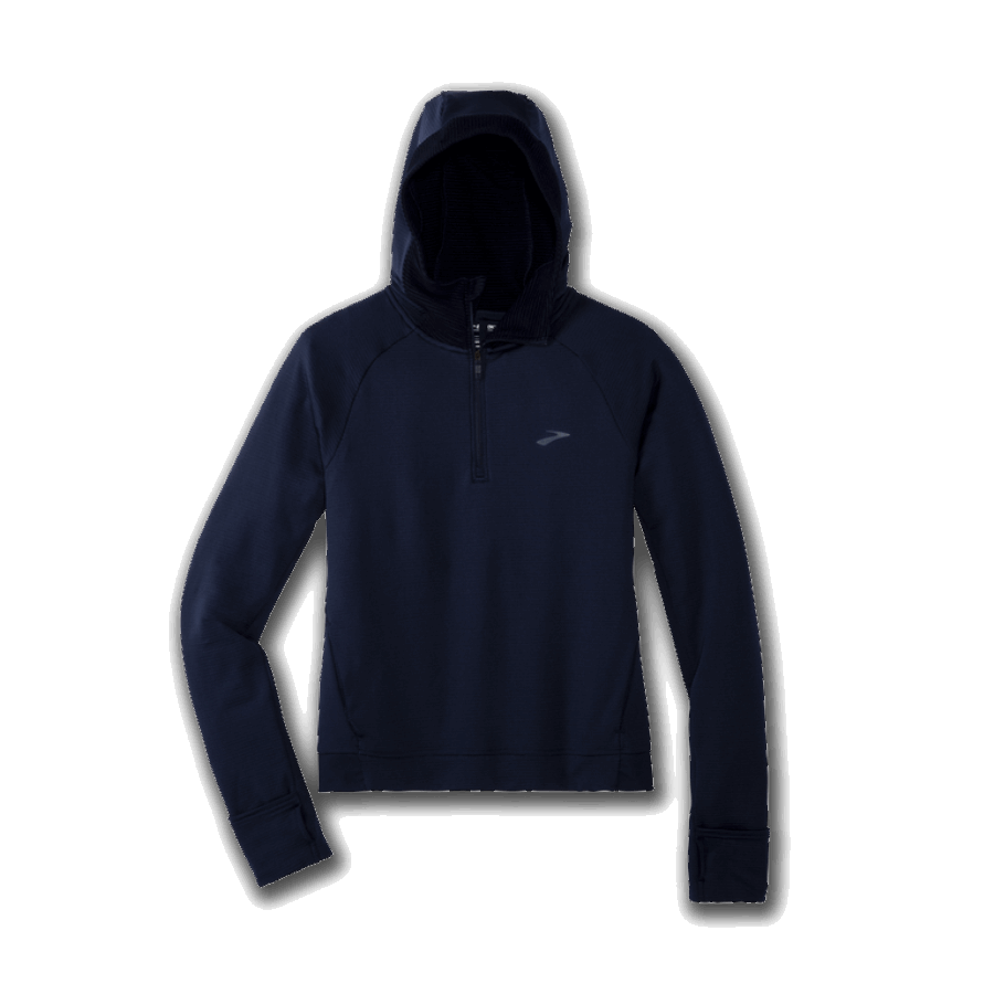 Brooks Notch Thermal Hoodie Navy