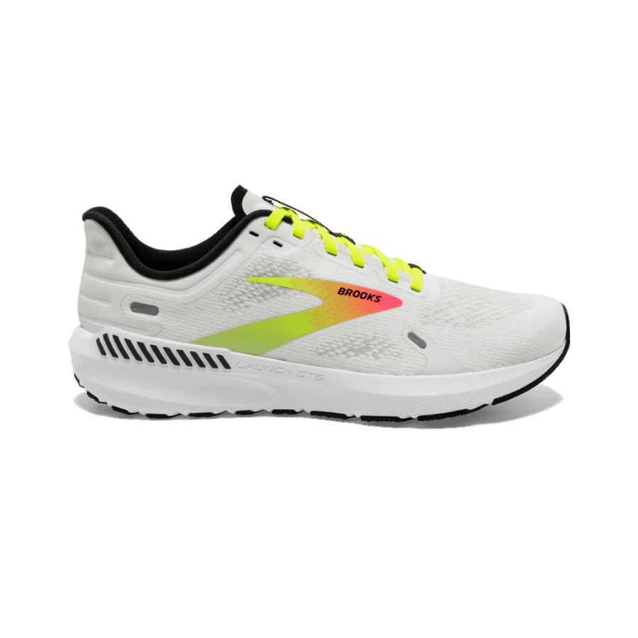 Brooks Launch GTS 9 White-Pink-Nightlife
