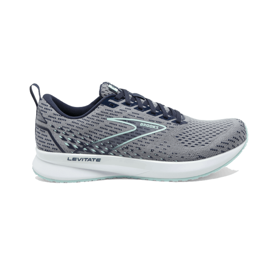 Brooks Levitate 5 Grey-Peacoat-Blue Light