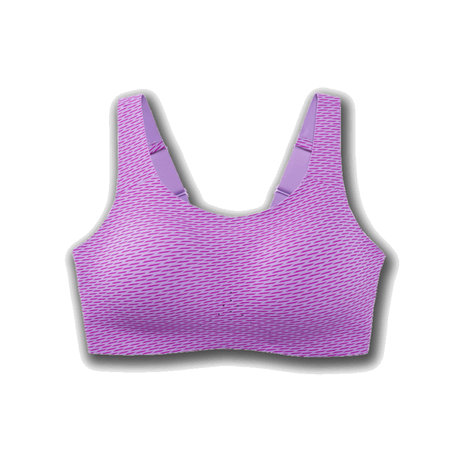 Brooks Dare Scoopback Run Bra Heliotrope Texture Print