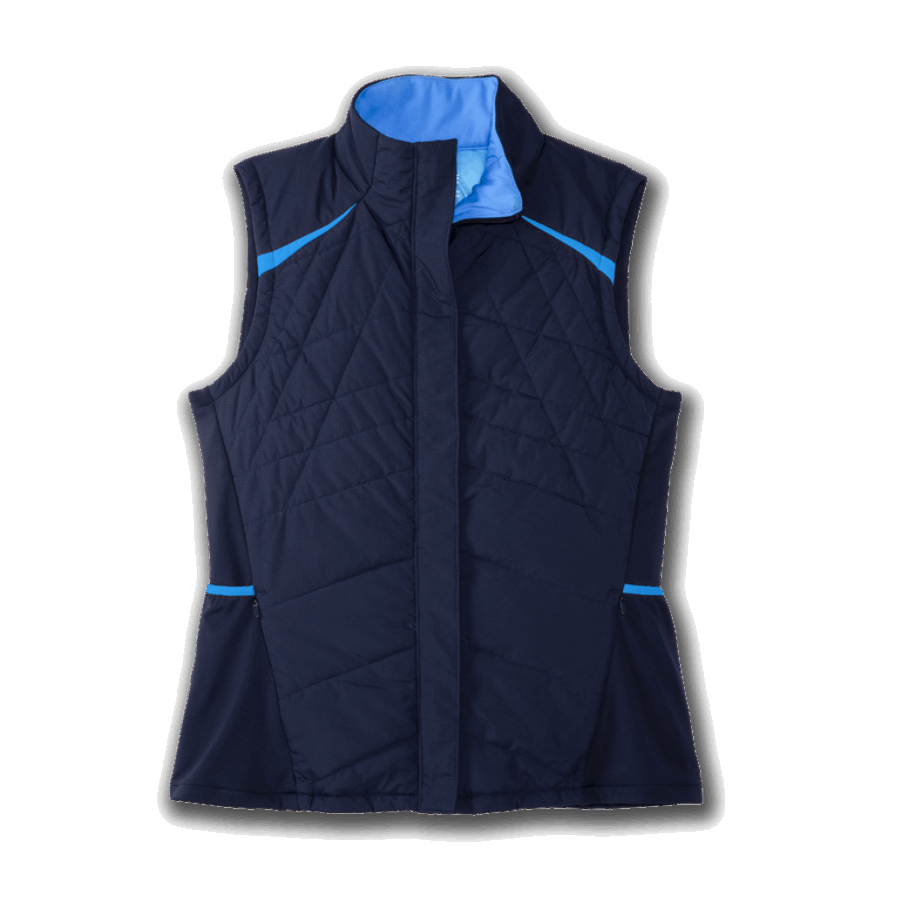Brooks Shield Hybrid Vest Navy-Blue Bolt