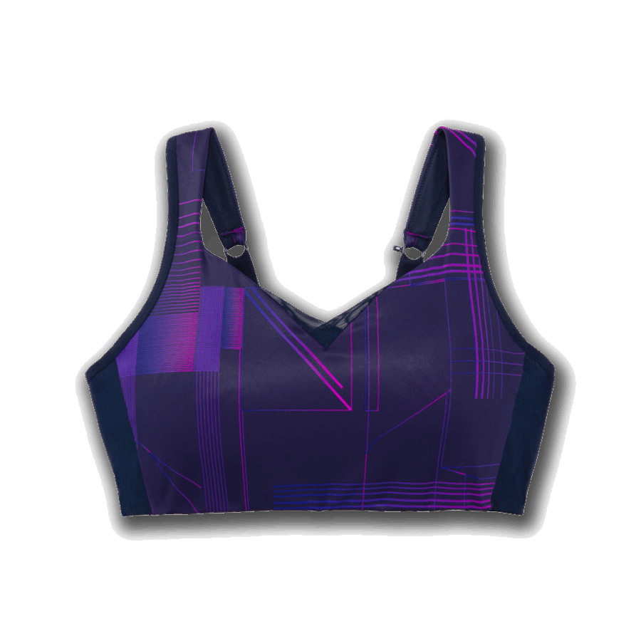 Brooks Drive Convertible Run Bra Matrix Navy Print