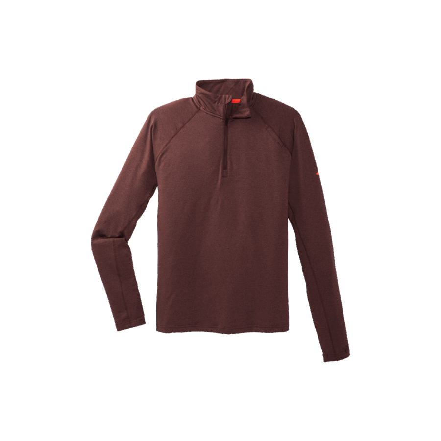 Brooks Dash 1/2 Zip Heather Run Raisin