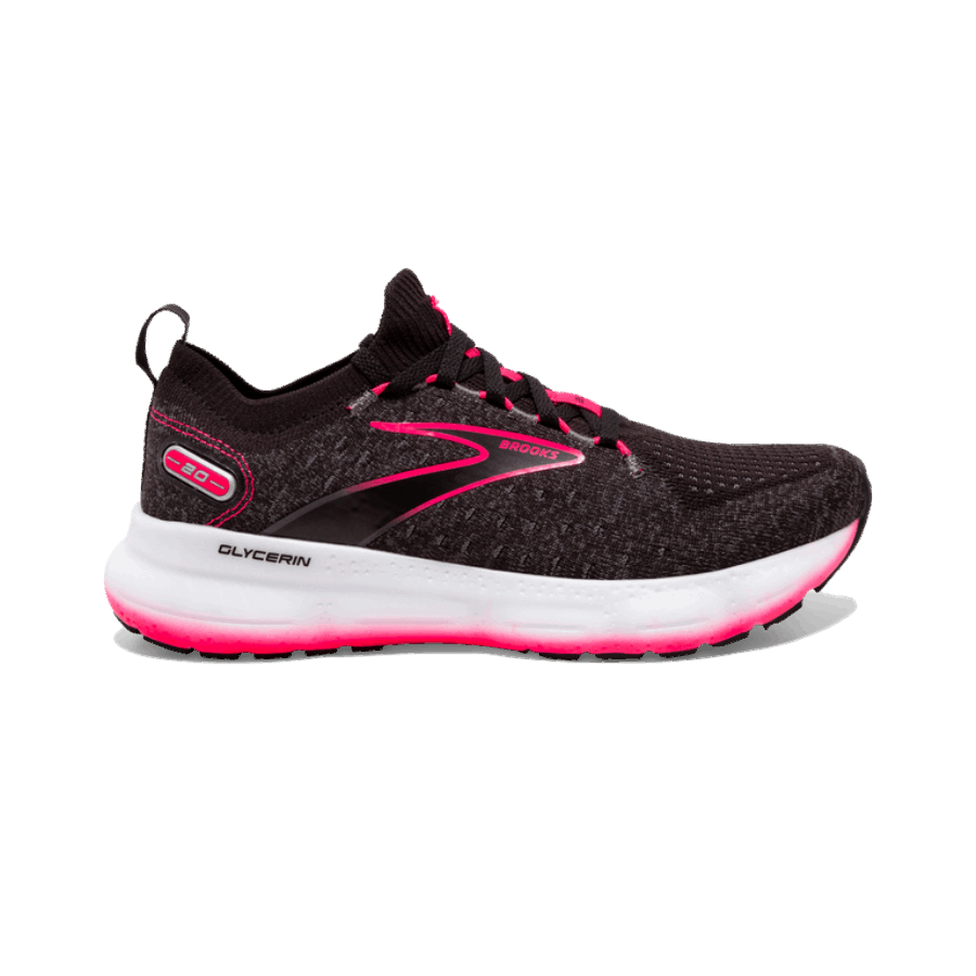Brooks Glycerin StealthFit 20 Black-Blackened Pearl-Diva Pink