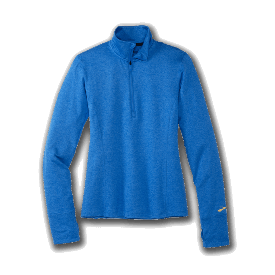 Brooks Dash 1/2 Zip Heather Blue Bolt