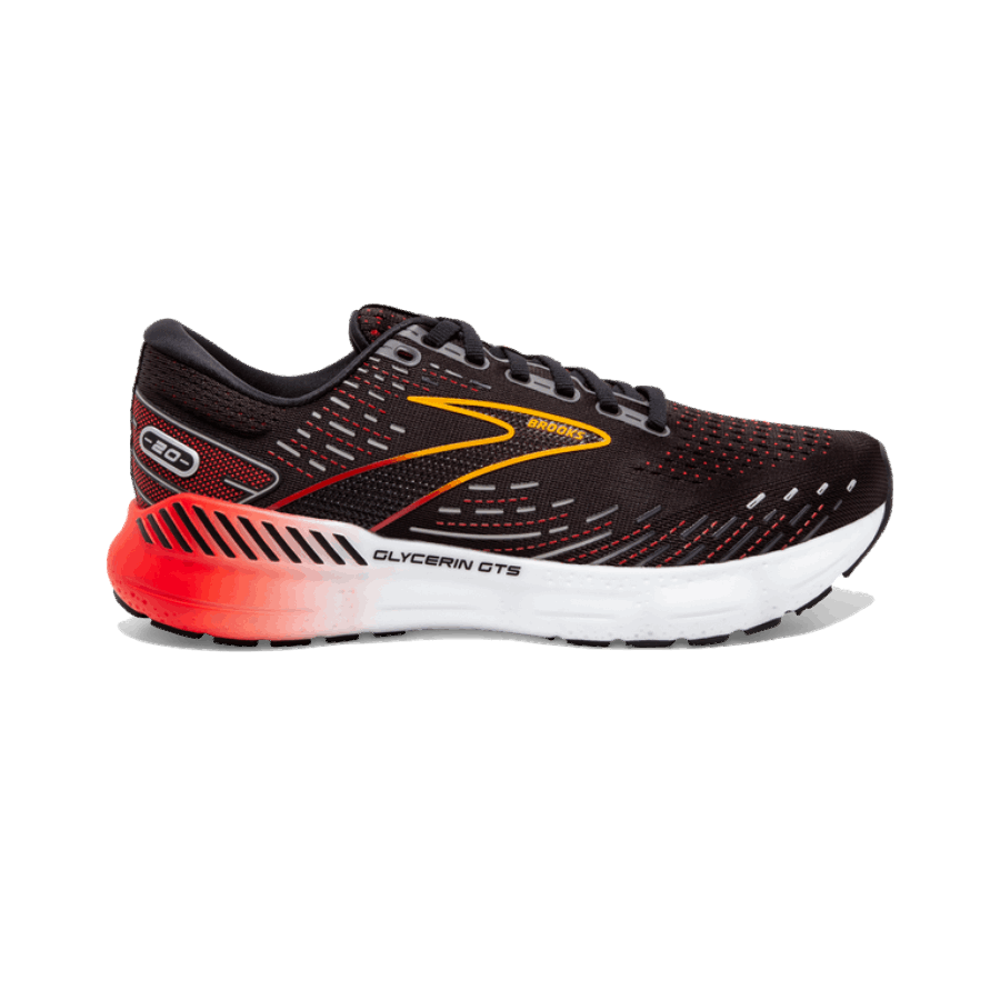 Brooks Glycerin GTS 20 Black-Blackened Pearl-Fiery Red